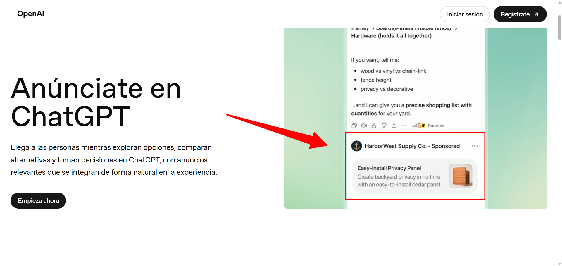 Anúnciate en ChatGPT OpenAI-Ads Anúnciate en ChatGPT OpenAI-Ads